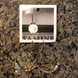 Anthropologie Beaded Hoop Earring - New!